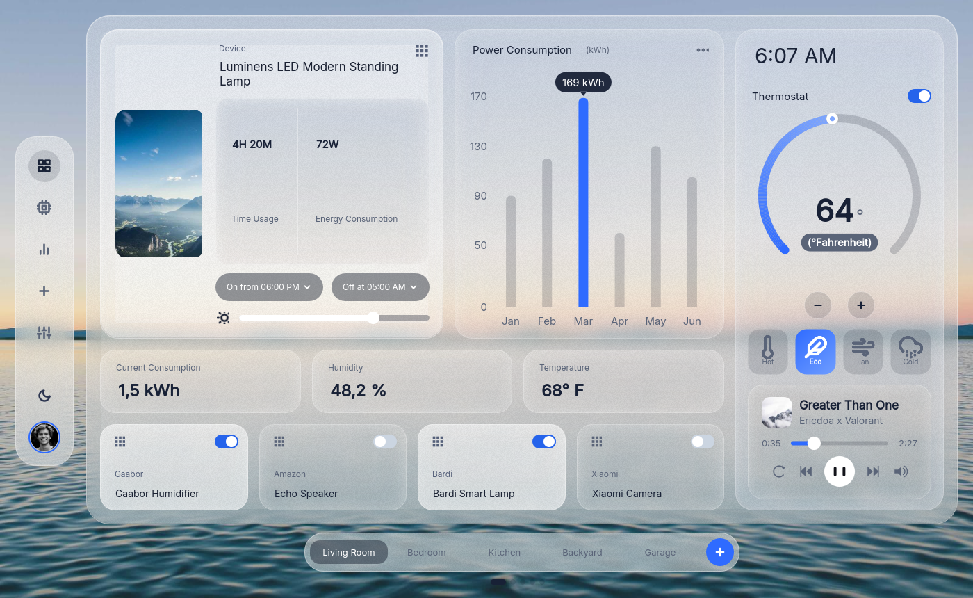 Glass Home light theme