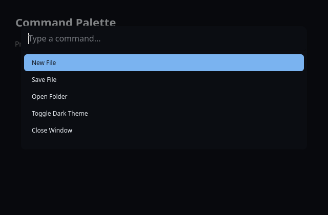 QCustomCommandPalette