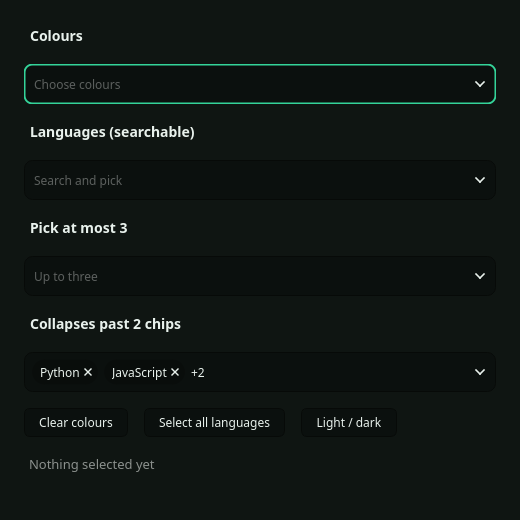 QCustomMultiSelect