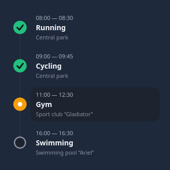 QCustomAgendaList in dark theme