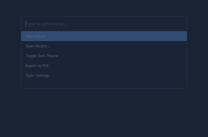QCustomCommandPalette in dark theme