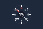 QCustomCompass in dark theme