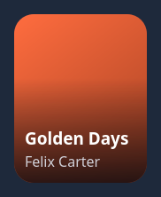 QCustomCoverCard in dark theme