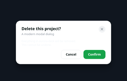 QCustomModal in dark theme